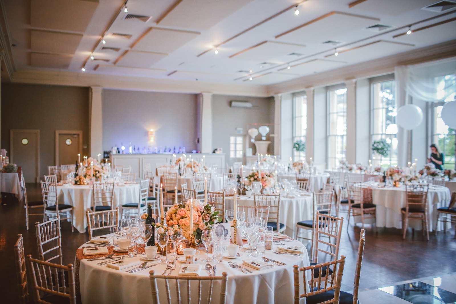 A wedding set up and ready for the celebration